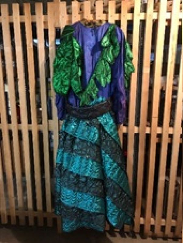 Kleid blau-grünes Einzelstück Gr. M